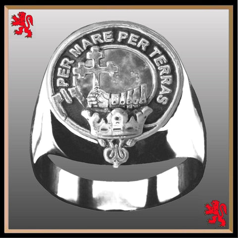 MacDonald Clan Donald Scottish Clan Crest Ring GC100  ~  Sterling Silver and Karat Gold
