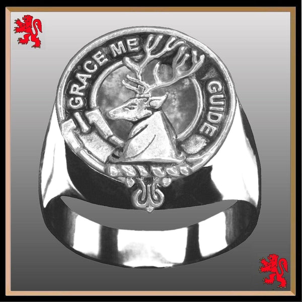 Forbes Scottish Clan Crest Ring GC100, Family Crest, Sterling Silver