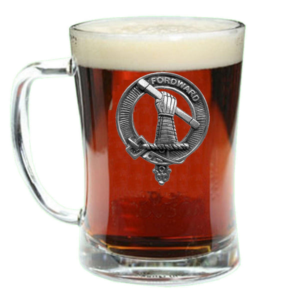 Balfour Clan Crest Badge Glass Beer Mug