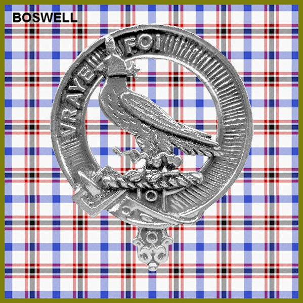 Boswell Clan Crest Badge Glass Beer Mug
