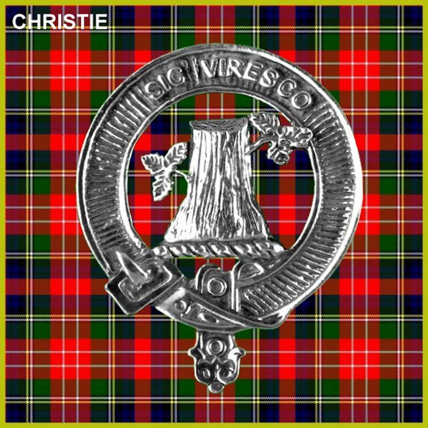 Christie Clan Crest Badge Glass Beer Mug