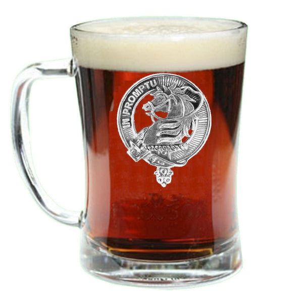 Dunbar Clan Crest Badge Glass Beer Mug