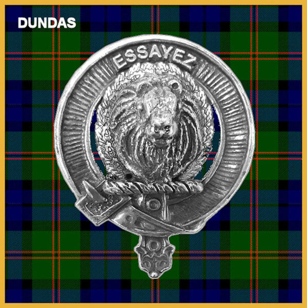 Dundas Clan Crest Badge Glass Beer Mug
