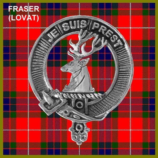 Fraser Lovat  Crest Badge Beer Mug, Scottish Glass Tankard