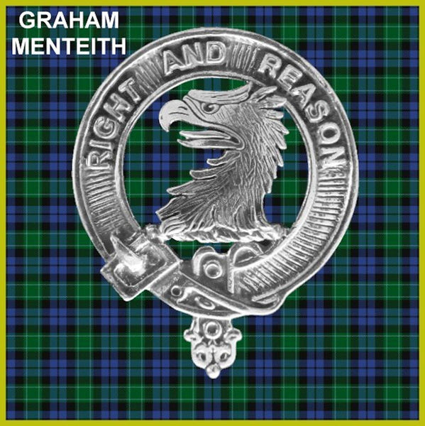 Graham Menteith Crest Badge Beer Mug, Scottish Glass Tankard