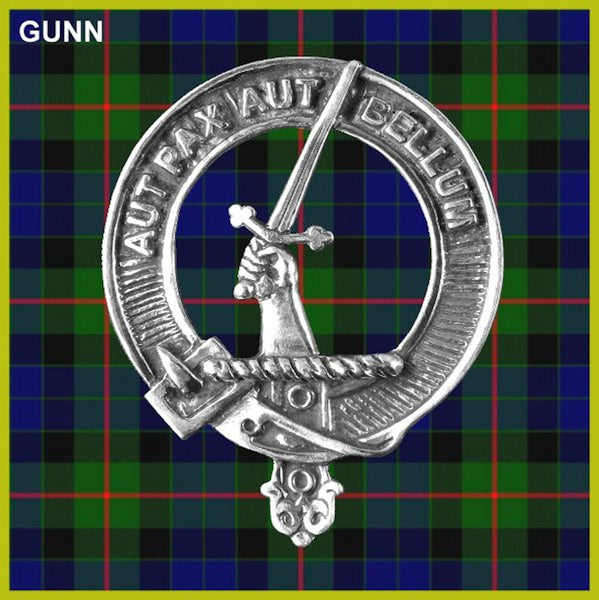 Gunn Crest Badge Beer Mug, Scottish Glass Tankard