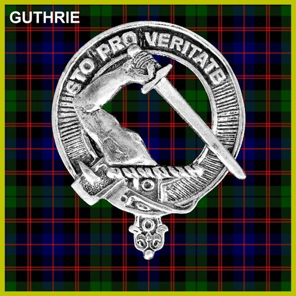 Guthrie Crest Badge Beer Mug, Scottish Glass Tankard
