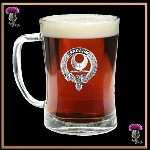 Kilgour Clan Crest Badge Glass Beer Mug