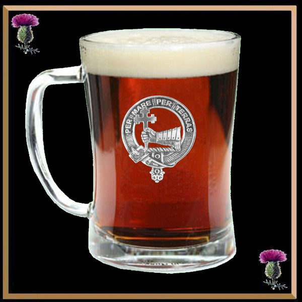 MacDonald (Sleat) Clan Crest Badge Glass Beer Mug