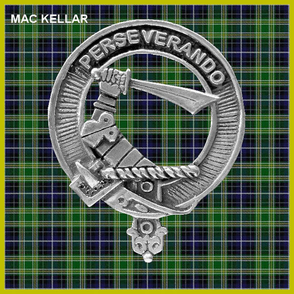 MacKellar Clan Crest Badge Glass Beer Mug