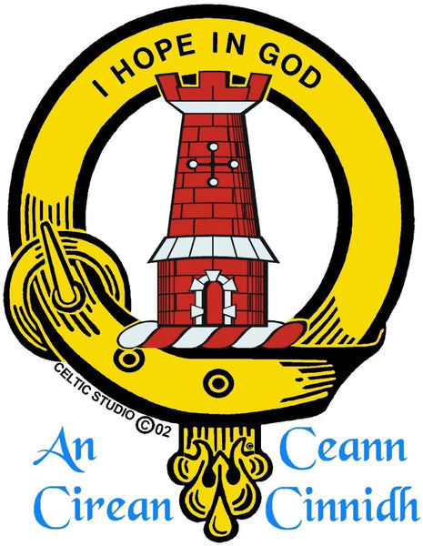 MacNaughton Clan Crest Badge Glass Beer Mug