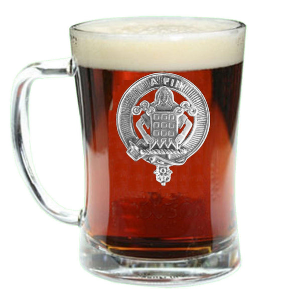 Ogilvie Clan Crest Badge Glass Beer Mug