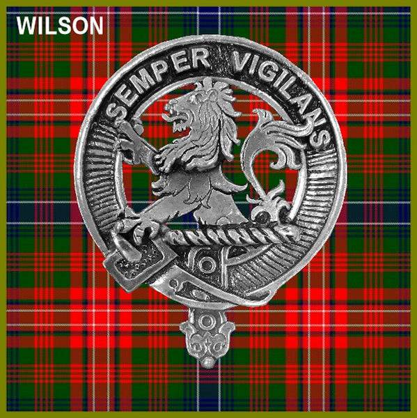 Wilson Clan Crest Badge Glass Beer Mug