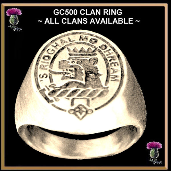 MacGregor Scottish Clan Crest Ring GC500, Family Crest, Seal, - All Clans