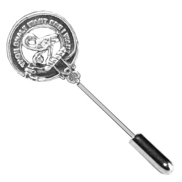 Cranston Clan Crest Stick or Cravat pin, Sterling Silver