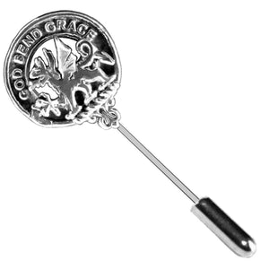 Crichton Clan Crest Stick or Cravat pin, Sterling Silver