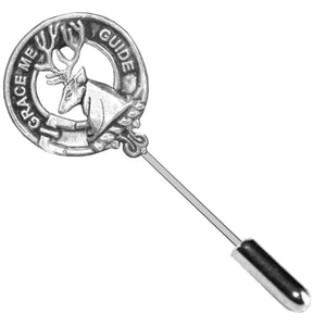 Forbes Clan Crest Stick or Cravat pin, Sterling Silver