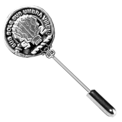 Irvine (Drum) Clan Crest Stick or Cravat pin, Sterling Silver