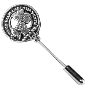 Irvine (Bonshaw) Clan Crest Stick or Cravat pin, Sterling Silver