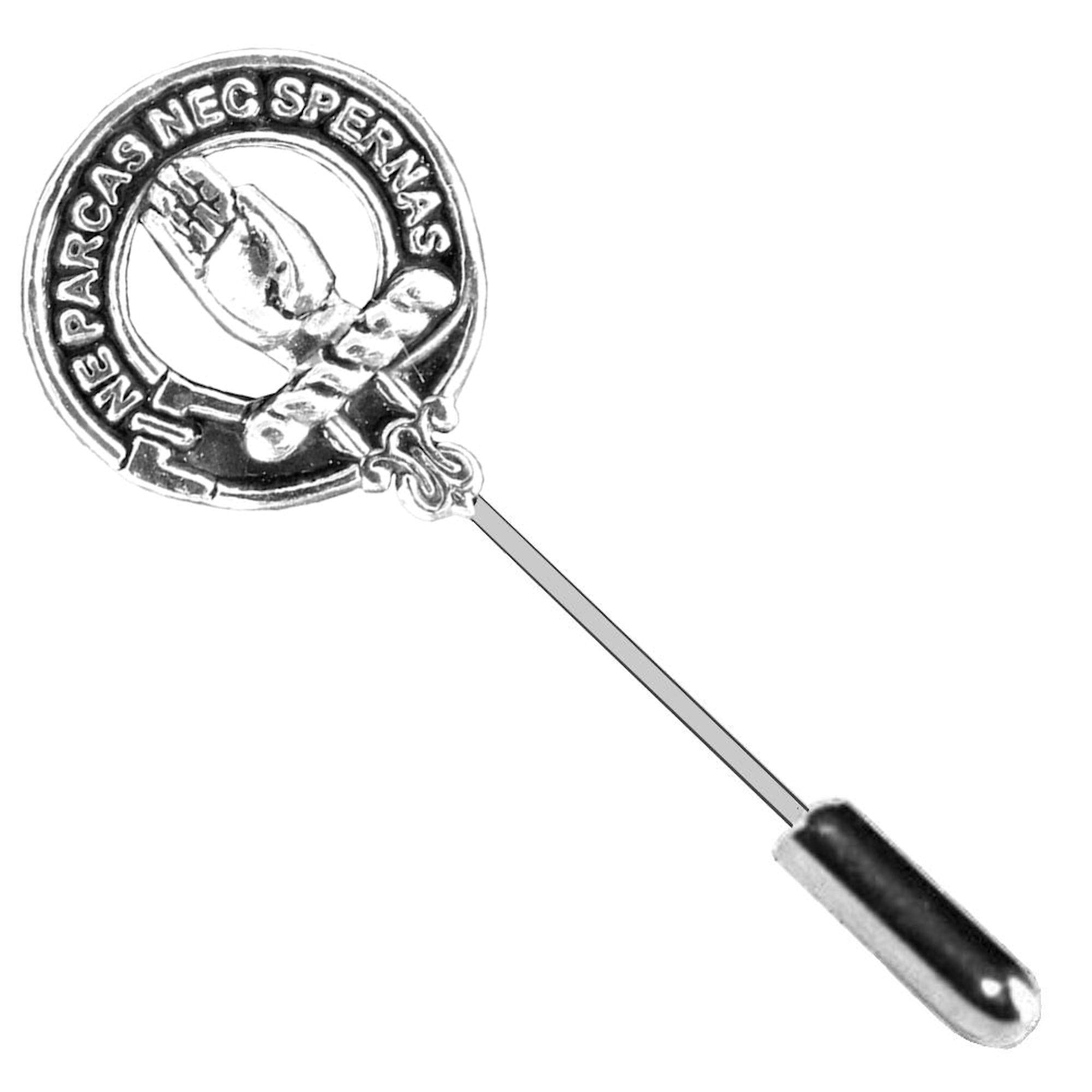 Lamont Clan Crest Stick or Cravat pin, Sterling Silver