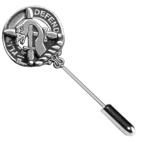 Lennox Clan Crest Stick or Cravat pin, Sterling Silver