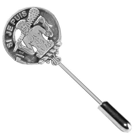 Livingston Clan Crest Stick or Cravat pin, Sterling Silver
