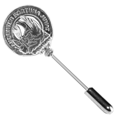 MacKinnon Clan Crest Stick or Cravat pin, Sterling Silver