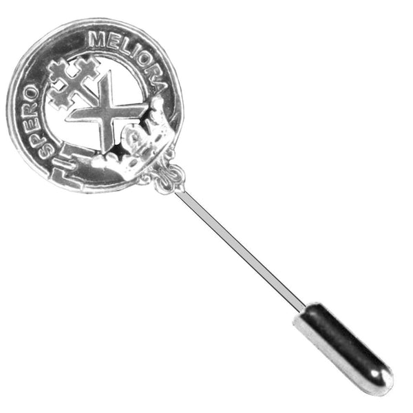 Moffat Clan Crest Stick or Cravat pin, Sterling Silver