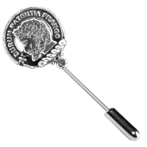 Muir Clan Crest Stick or Cravat pin, Sterling Silver