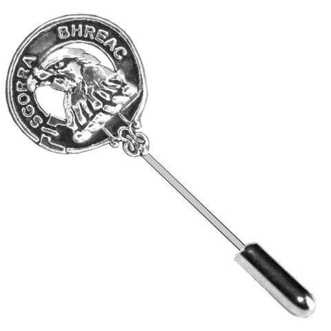 MacNicol Clan Crest Stick or Cravat pin, Sterling Silver