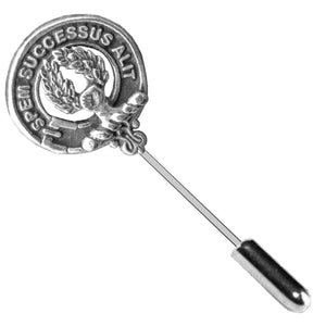 Ross Clan Crest Stick or Cravat pin, Sterling Silver