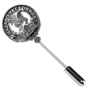 Seton Clan Crest Stick or Cravat pin, Sterling Silver