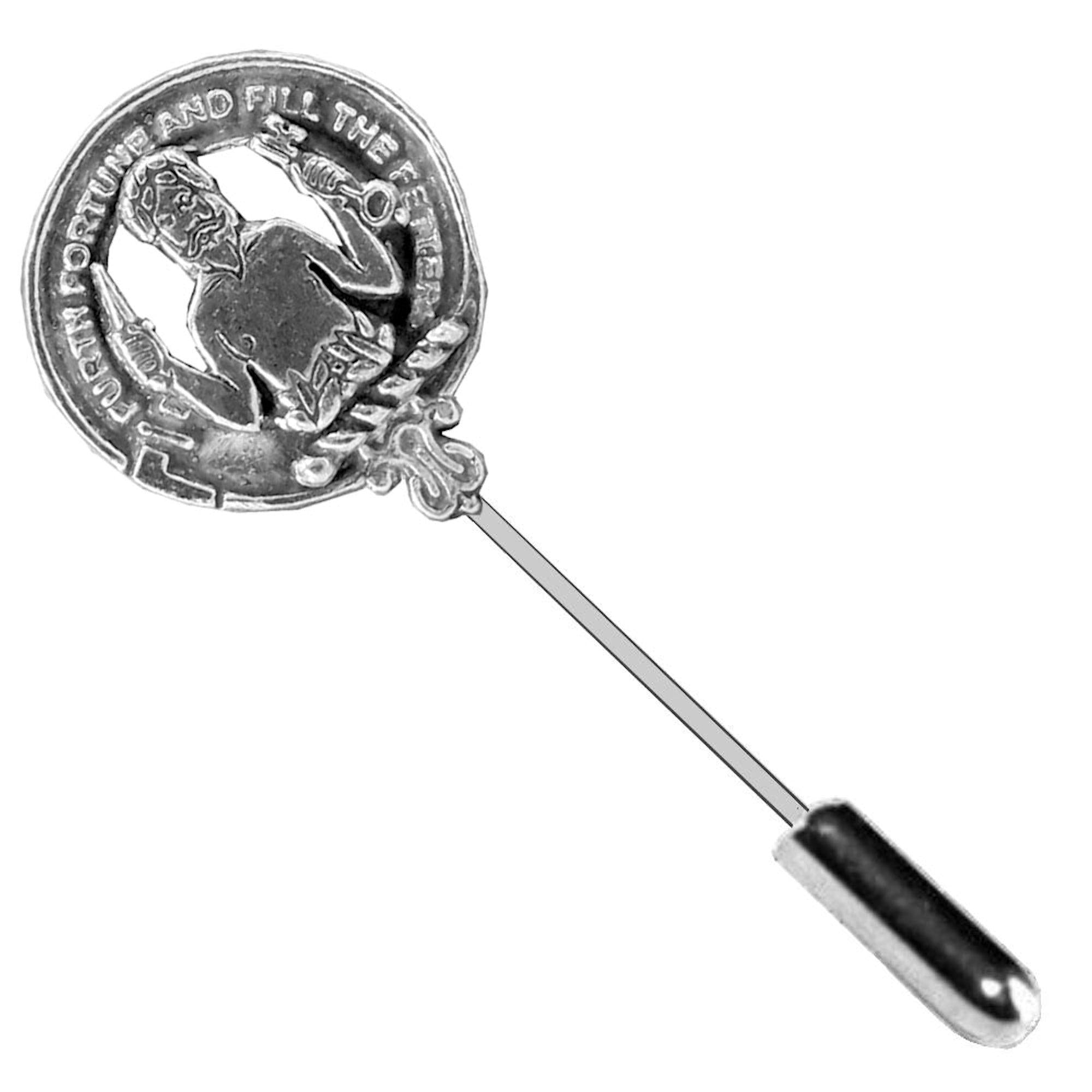 Stewart (Athol) Clan Crest Stick or Cravat pin, Sterling Silver