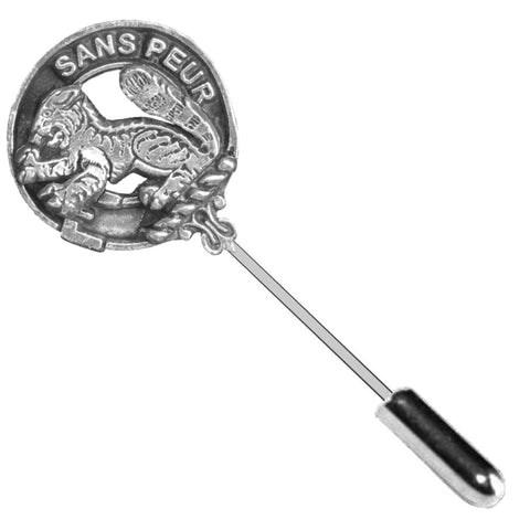 Sutherland Clan Crest Stick or Cravat pin, Sterling Silver