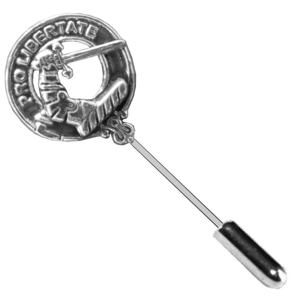 Wallace Clan Crest Stick or Cravat pin, Sterling Silver