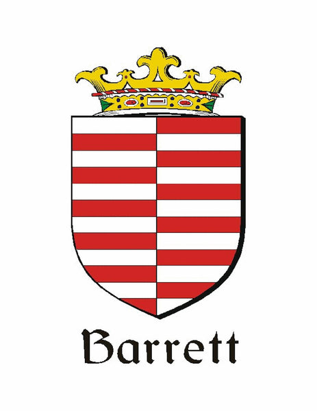 Barrett Irish Coat of Arms Black Pocket Watch