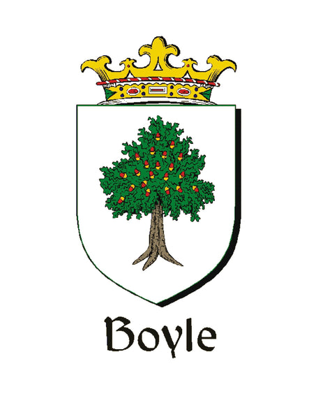 Boyle Irish Coat of Arms Black Pocket Watch