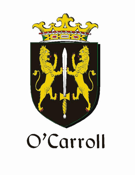 Carroll Irish Coat of Arms Black Pocket Watch