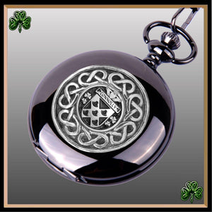 Connelly   Irish Coat of Arms Black Pocket Watch