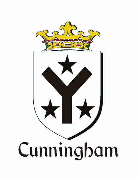 Cunningham Irish Coat of Arms Black Pocket Watch