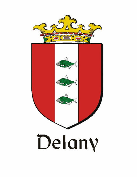 Delaney Irish Coat of Arms Black Pocket Watch