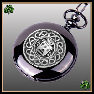 Fagan Irish Coat of Arms Black Pocket Watch