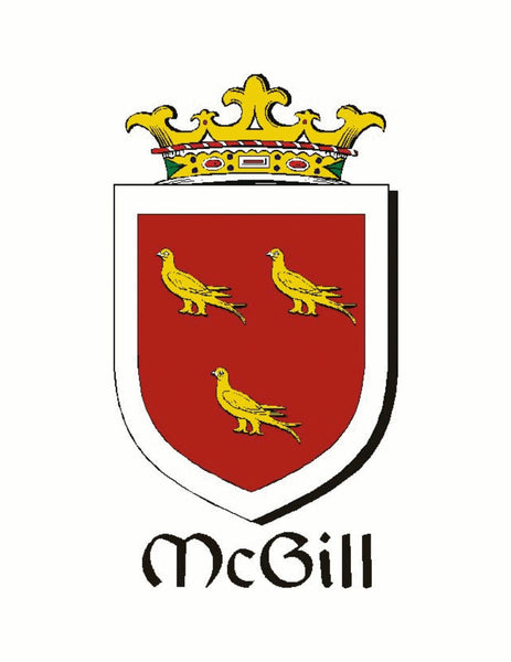 McGill Irish Coat of Arms Black Pocket Watch