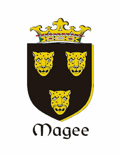 Magee Irish Coat of Arms Black Pocket Watch