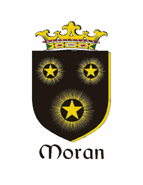 Moran Irish Coat of Arms Black Pocket Watch