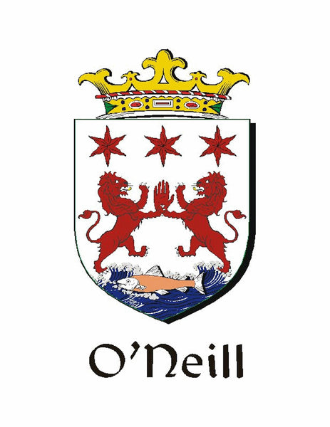 O'Neill Irish Coat of Arms Black Pocket Watch