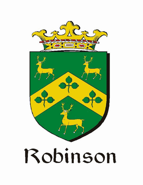 Robinson Irish Coat of Arms Black Pocket Watch