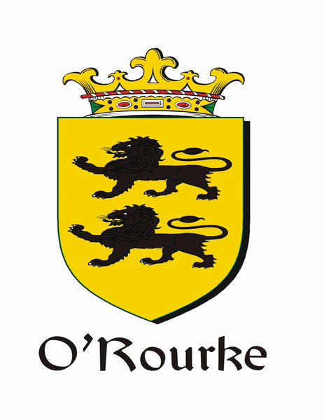 O'Rourke Irish Coat of Arms Black Pocket Watch