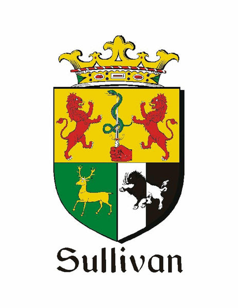 Sullivan Irish Coat of Arms Black Pocket Watch