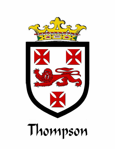 Thompson Irish Coat of Arms Black Pocket Watch